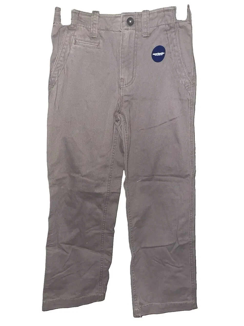 Gap Kids Boys Superplastic Adjustable Waist Khaki Pants Straight Fit Sz 8